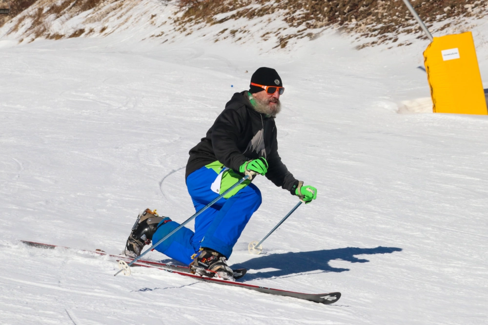 Person Telemark Skiing